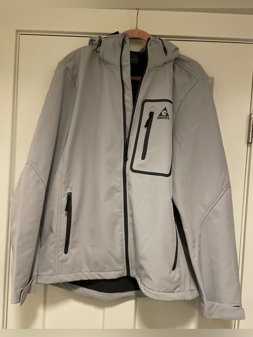 Men’s Gerry Weber Light Gray Hooded Softshell Raincoat
